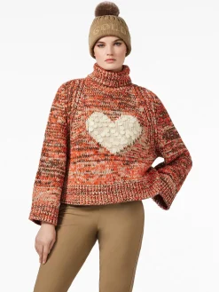 Goldbergh AIMEE Long Sleeve Knit Sweater army/orange Sale