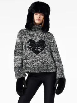 Goldbergh AIMEE Long Sleeve Knit Sweater black/cream