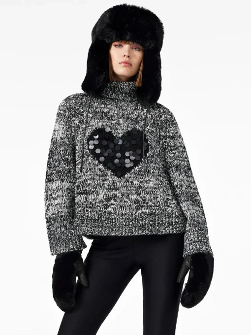 Goldbergh AIMEE Long Sleeve Knit Sweater black/cream