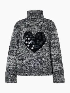 Goldbergh AIMEE Long Sleeve Knit Sweater black/cream