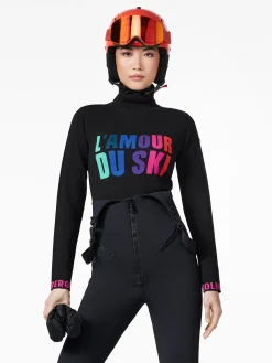 Goldbergh AMOUR Long Sleeve Knit Sweater black Best