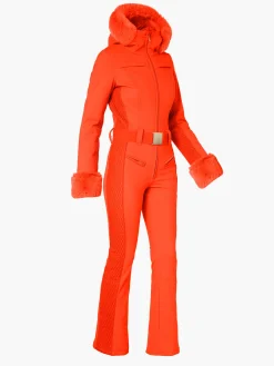 Goldbergh ANGELE FAUX BORDER Ski Suit Orange Discount