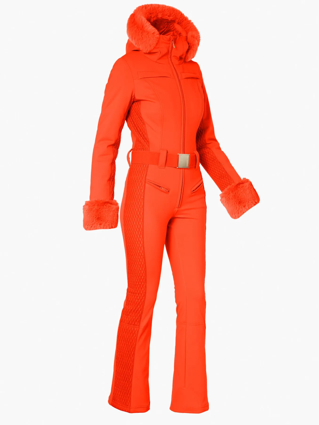 Goldbergh ANGELE FAUX BORDER Ski Suit Orange Discount