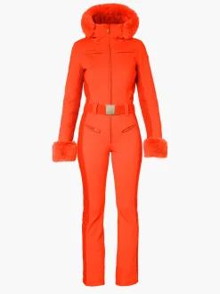 Goldbergh ANGELE FAUX BORDER Ski Suit Orange Discount