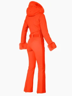 Goldbergh ANGELE FAUX BORDER Ski Suit Orange Discount