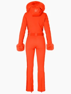 Goldbergh ANGELE FAUX BORDER Ski Suit Orange Discount