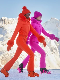 Goldbergh ANGELE FAUX BORDER Ski Suit Orange Discount