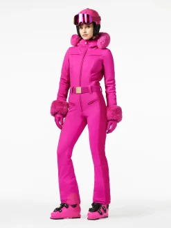 Goldbergh ANGELE FAUX BORDER Ski Suit passion pink Hot