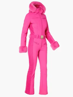 Goldbergh ANGELE FAUX BORDER Ski Suit passion pink Hot