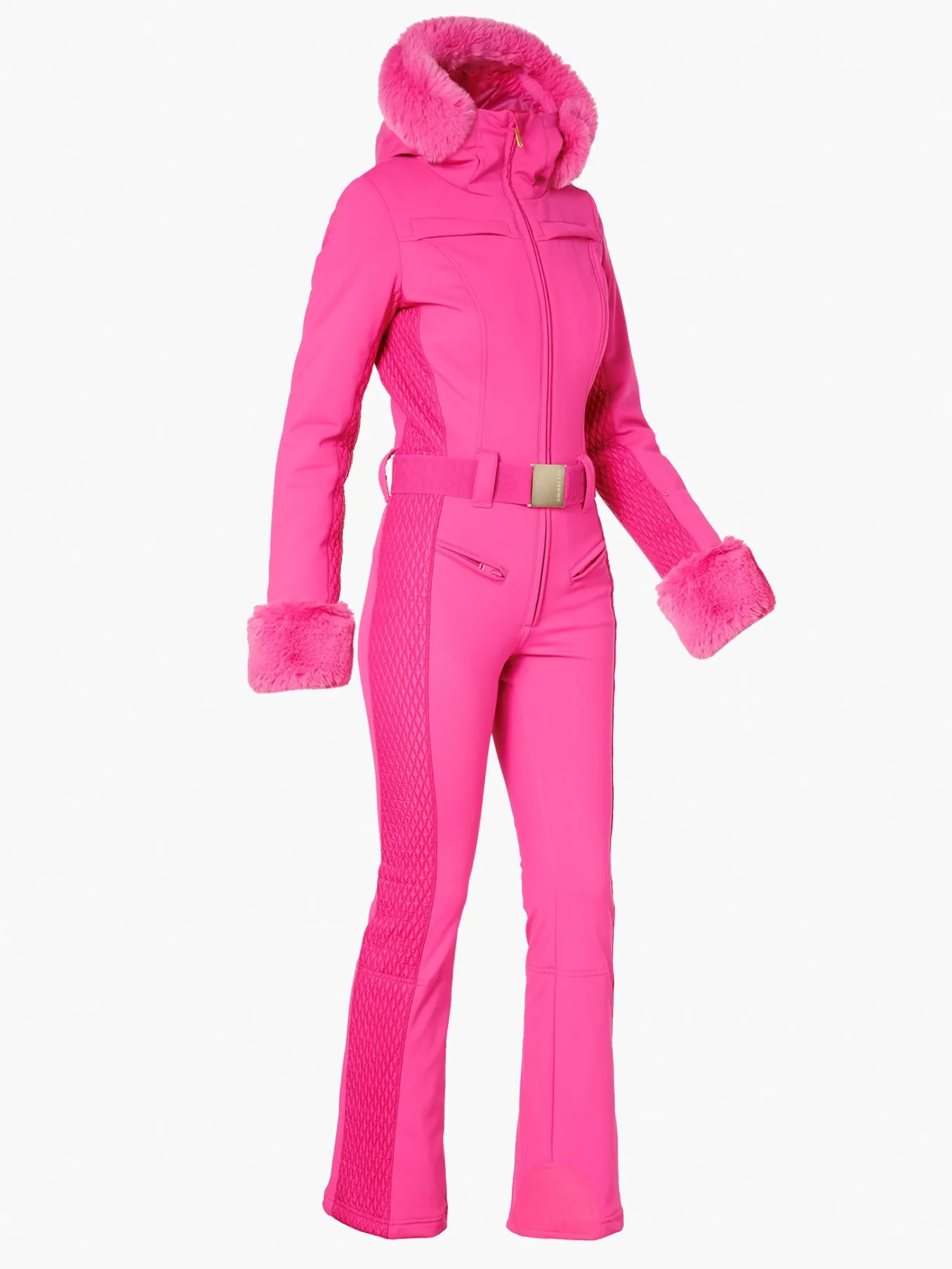 Goldbergh ANGELE FAUX BORDER Ski Suit passion pink Hot