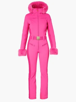 Goldbergh ANGELE FAUX BORDER Ski Suit passion pink Hot