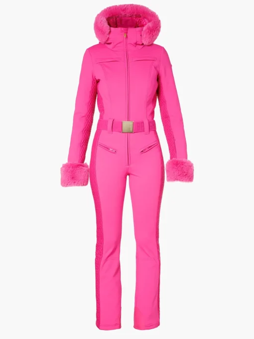 Goldbergh ANGELE FAUX BORDER Ski Suit passion pink Hot