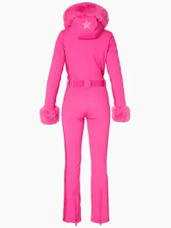 Goldbergh ANGELE FAUX BORDER Ski Suit passion pink Hot