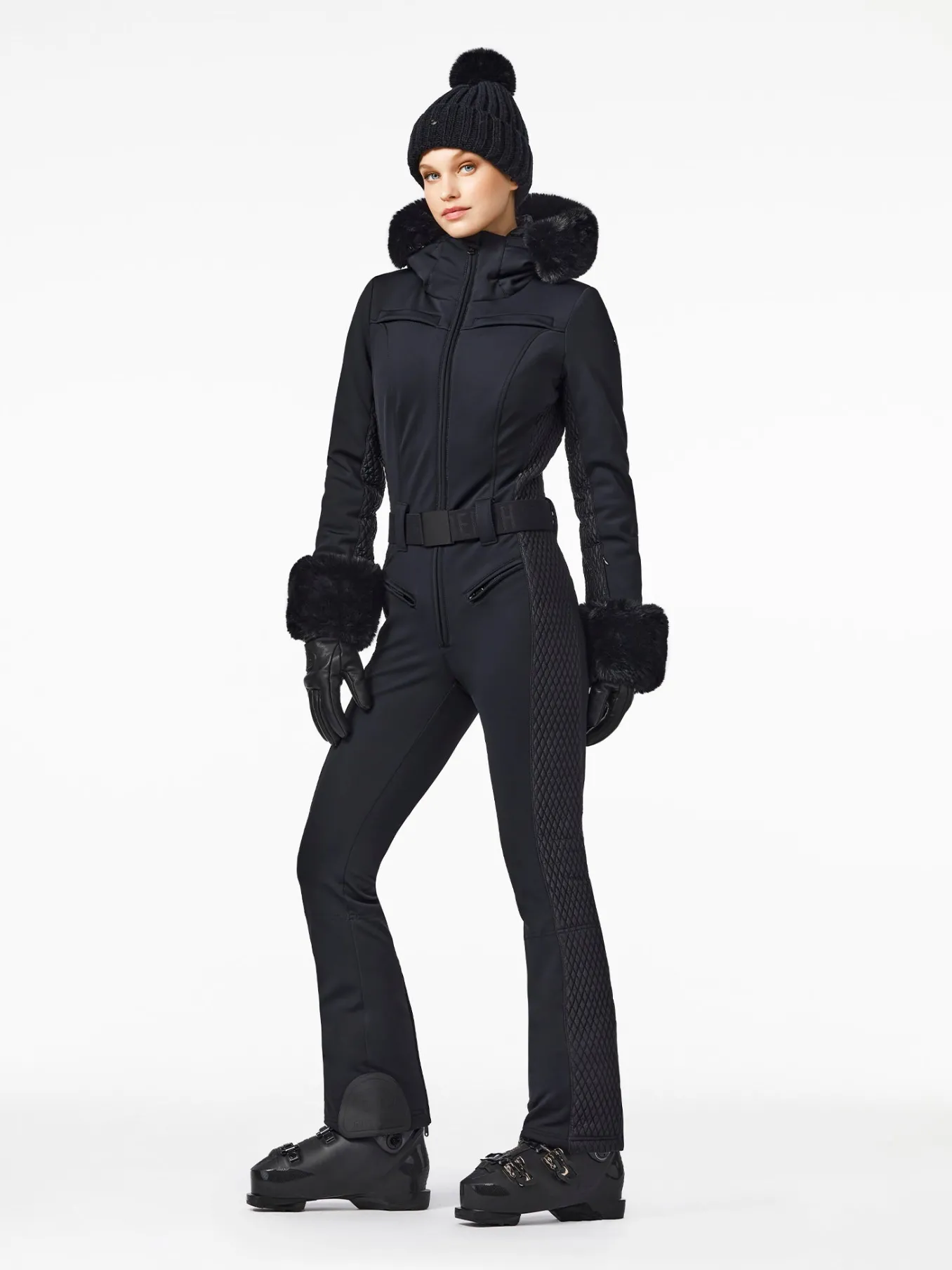 Goldbergh ANGELE FAUX BORDER Ski Suit black Clearance