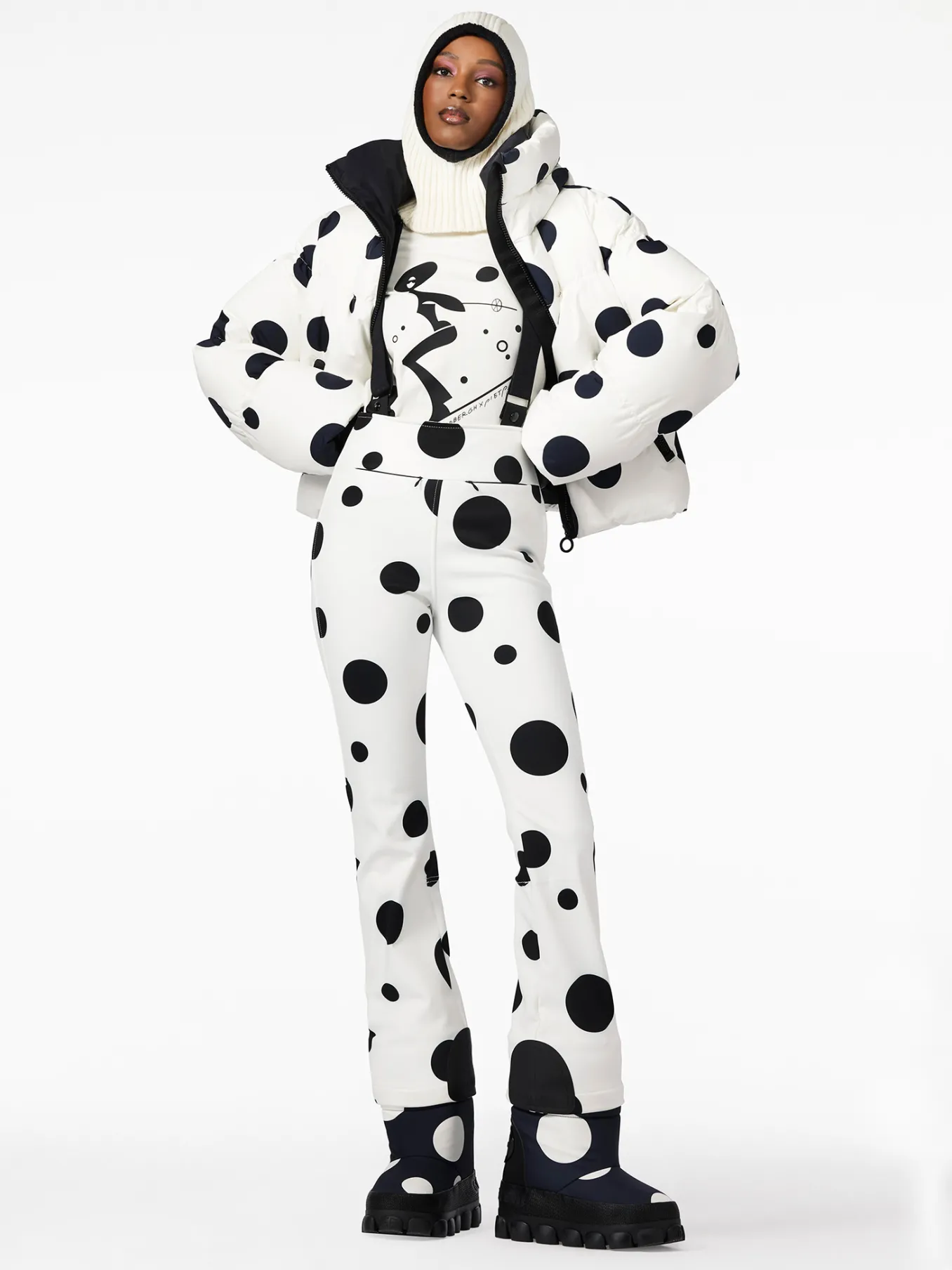 Goldbergh BALLON Ski Pants dot cream Hot