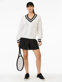 Goldbergh CABLE Knit Sweater black/white Best