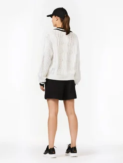 Goldbergh CABLE Knit Sweater black/white Best