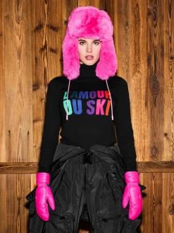Goldbergh CHER Fluffy Aviator Hat passion pink