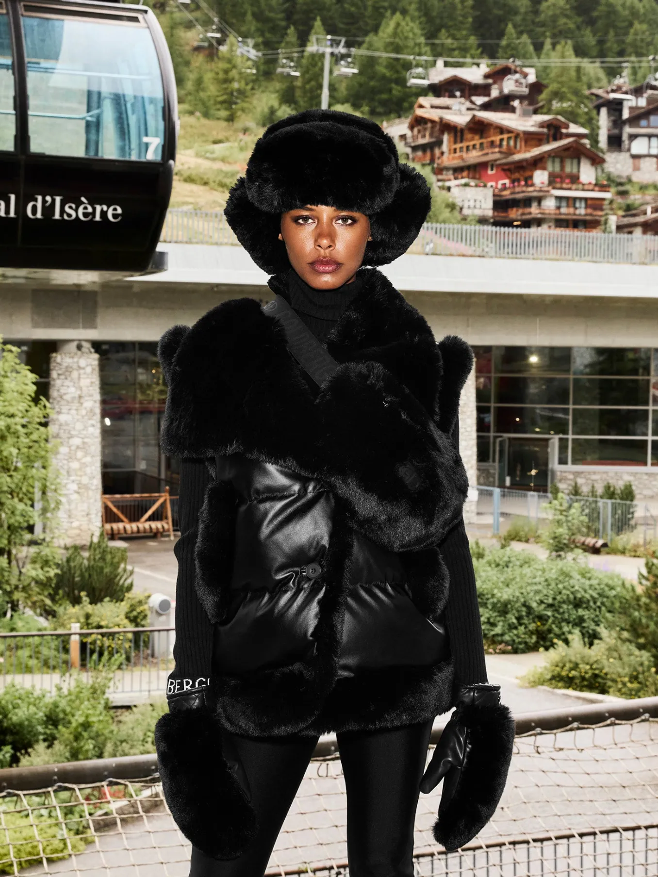 Goldbergh CHER Fluffy Aviator Hat black Discount