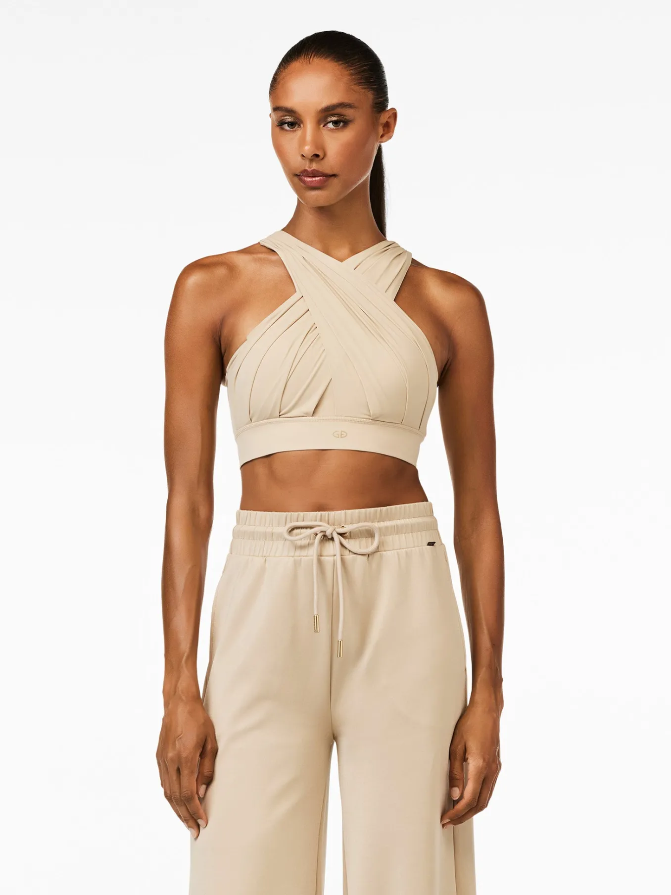 Goldbergh DRAPE Bra white sand Best