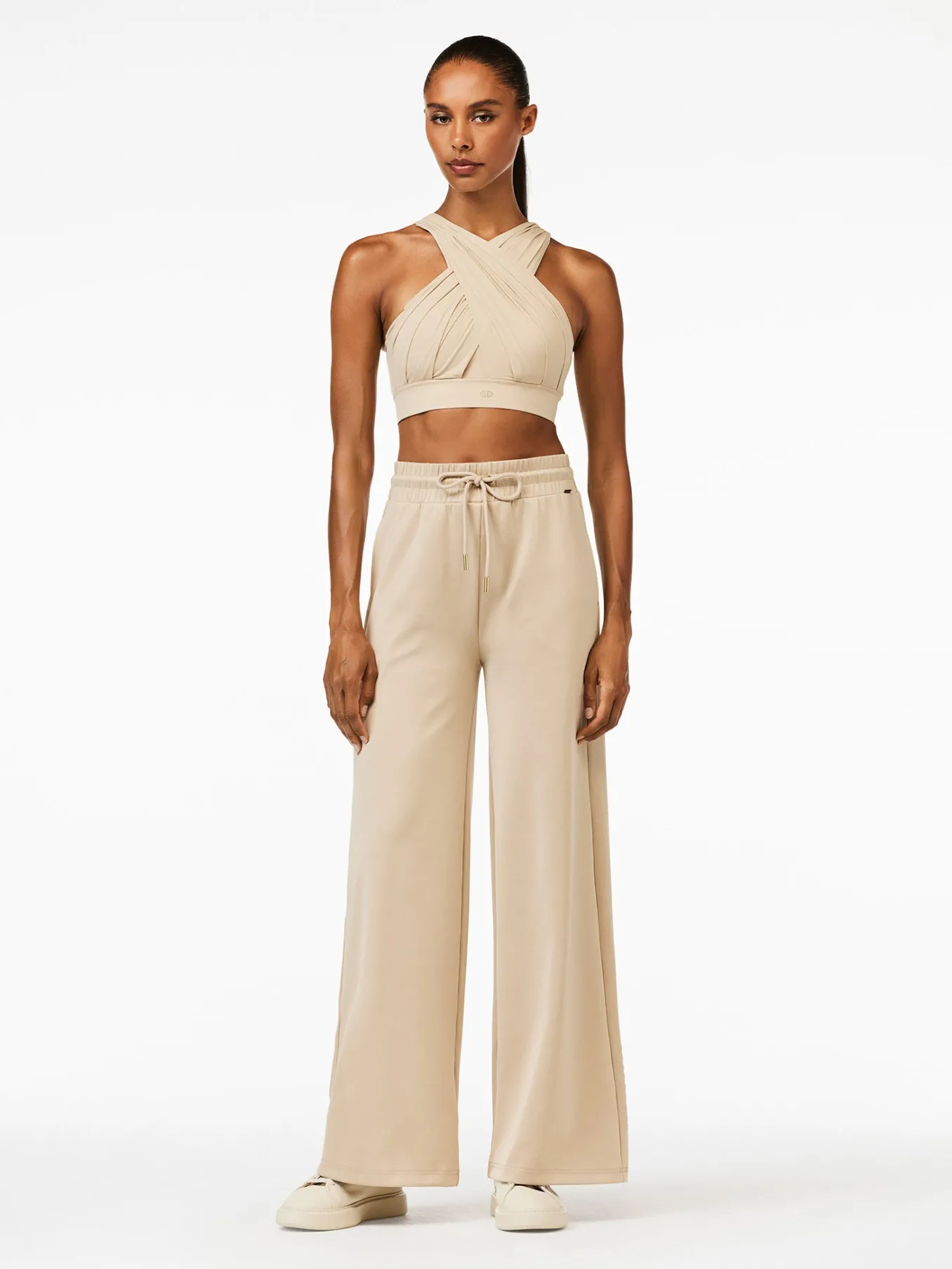 Goldbergh DRAPE Bra white sand Best