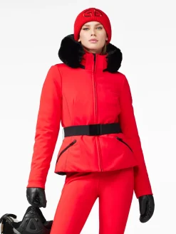 Goldbergh Hida Faux Border Ski Jacket Flame