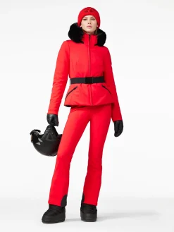 Goldbergh Hida Faux Border Ski Jacket Flame