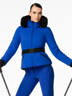 Goldbergh Hida Faux Border Ski Jacket Dazzling blue Discount