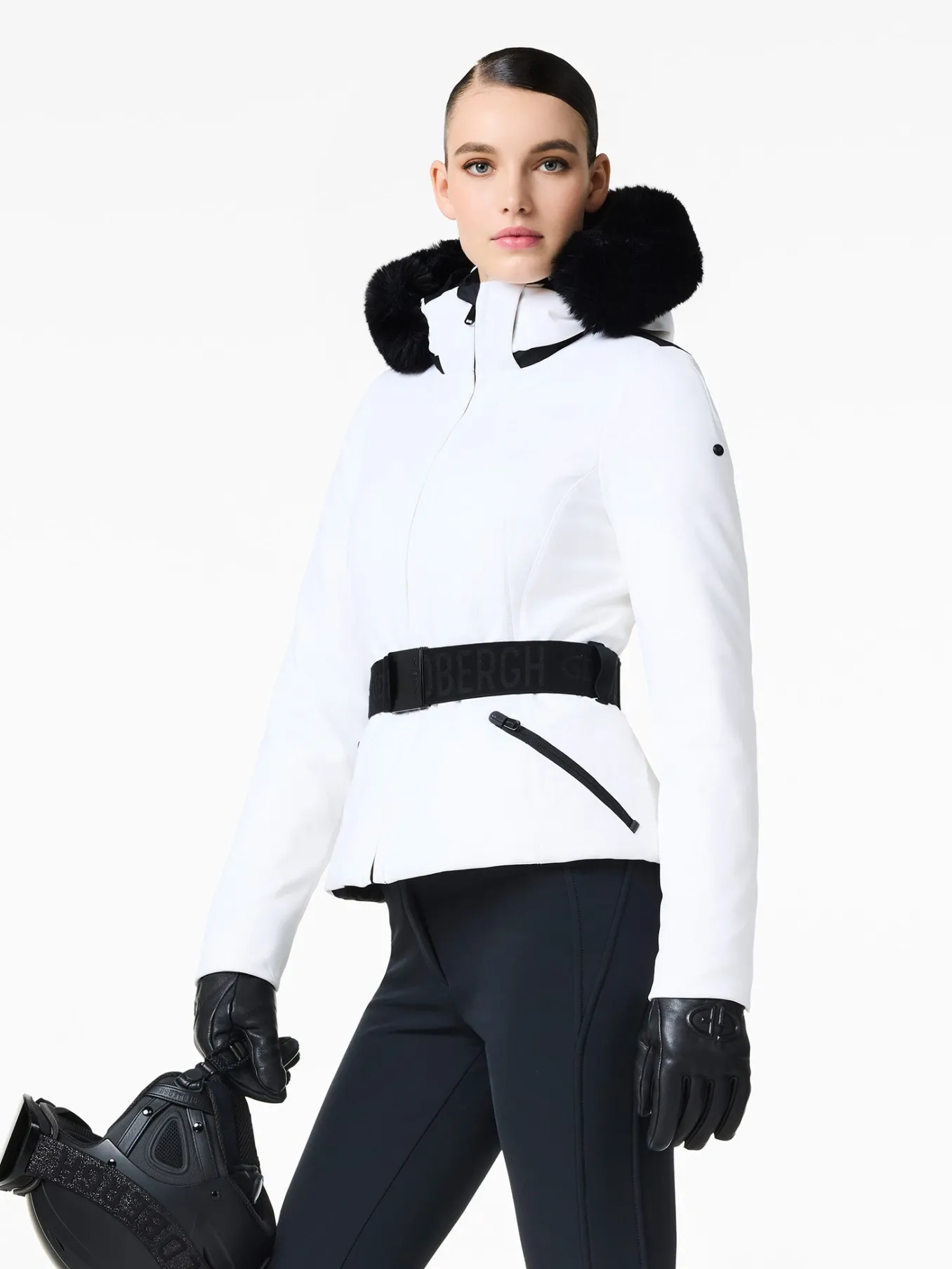 Goldbergh Hida Faux Border Ski Jacket White