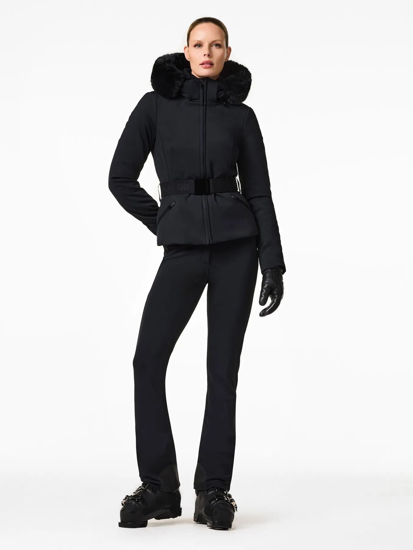 Goldbergh Hida Faux Border Ski Jacket Black Clearance
