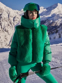 Goldbergh HILL Mittens ice green