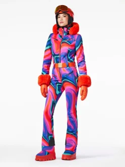 Goldbergh LA FÊTE FAUX BORDER Ski Suit absinthe rainbow Best