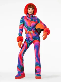 Goldbergh LA FÊTE FAUX BORDER Ski Suit absinthe rainbow Best