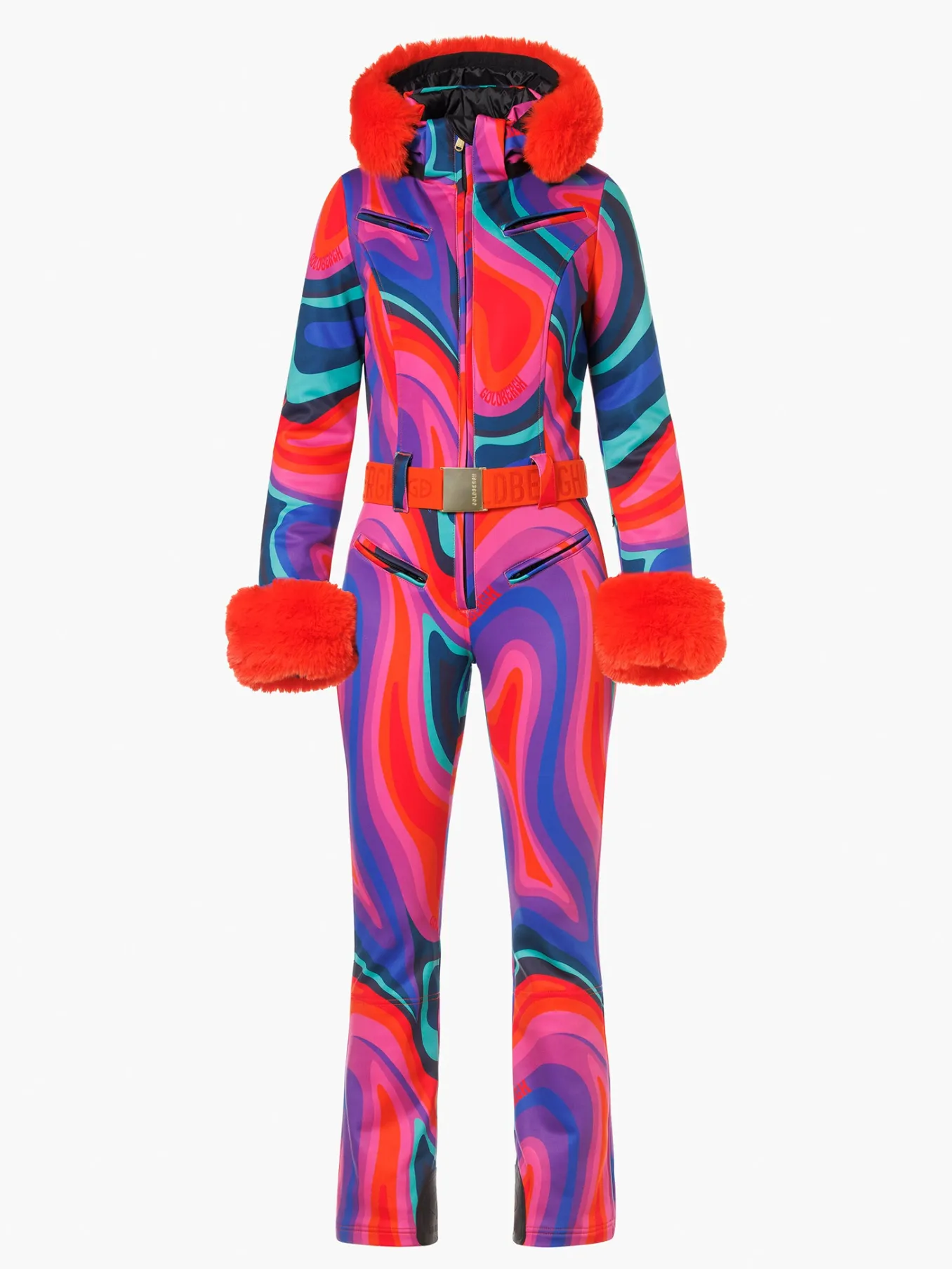Goldbergh LA FÊTE FAUX BORDER Ski Suit absinthe rainbow Best