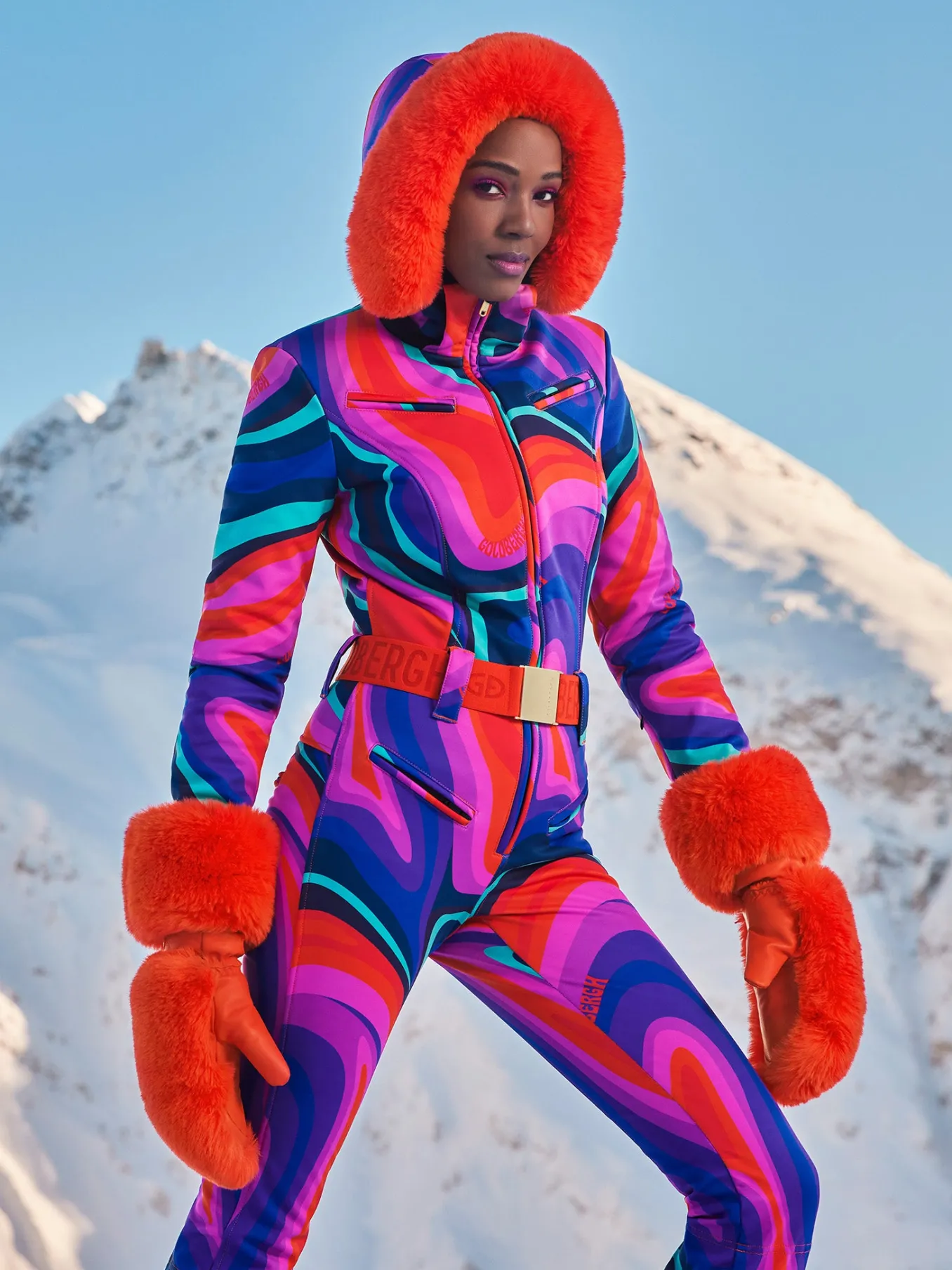 Goldbergh LA FÊTE FAUX BORDER Ski Suit absinthe rainbow Best