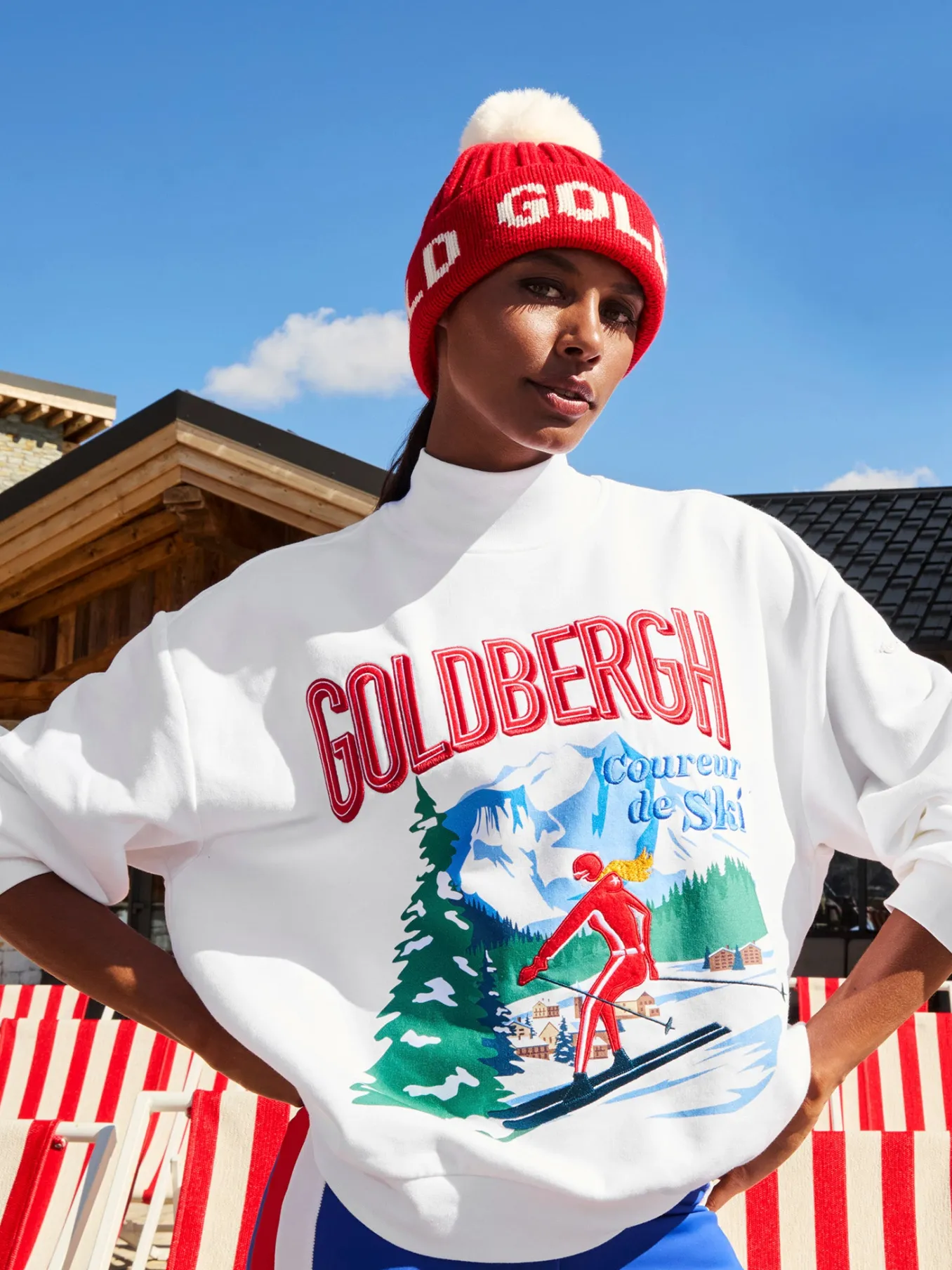 Goldbergh LA MONTAGNE Crew Neck Sweater white New