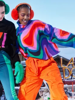 Goldbergh MARBRE Long Sleeve Knit Sweater absinthe rainbow Best