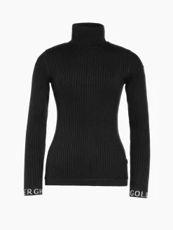 Goldbergh MIRA Long Sleeve Knit Sweater black Clearance