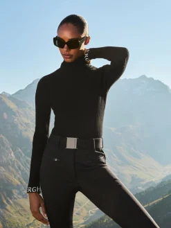 Goldbergh MIRA Long Sleeve Knit Sweater black Clearance