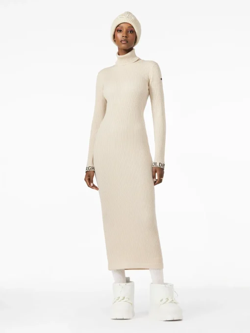 Goldbergh MIREILLE Long Sleeve Knit Dress champagne Discount