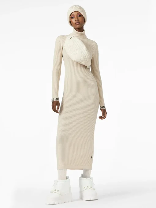 Goldbergh MIREILLE Long Sleeve Knit Dress champagne Discount