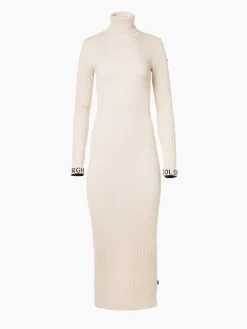 Goldbergh MIREILLE Long Sleeve Knit Dress champagne Discount