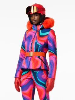Goldbergh MUSE FAUX BORDER Ski Jacket absinthe rainbow Best