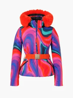 Goldbergh MUSE FAUX BORDER Ski Jacket absinthe rainbow Best