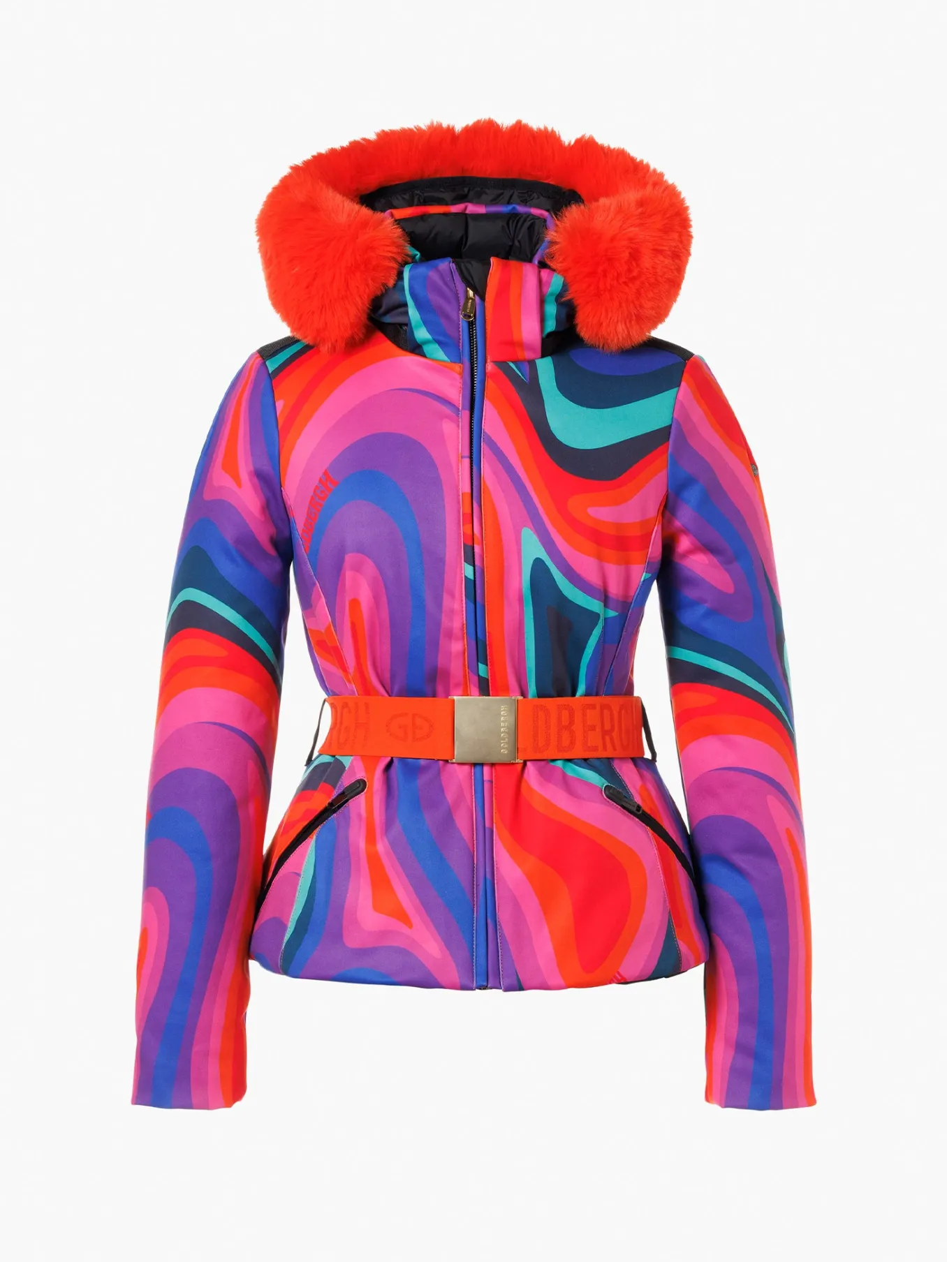 Goldbergh MUSE FAUX BORDER Ski Jacket absinthe rainbow Best