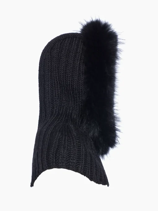 Goldbergh NAOMI Hooded Scarf Faux Border black