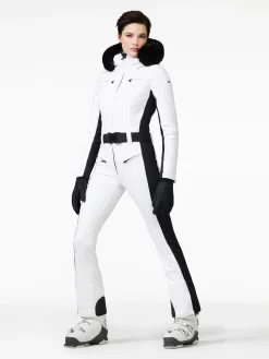 Goldbergh PARRY FAUX BORDER Ski Suit white Clearance