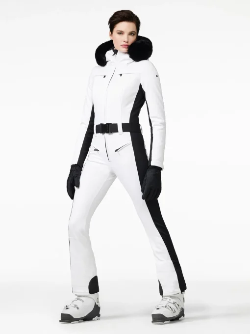 Goldbergh PARRY FAUX BORDER Ski Suit white Clearance