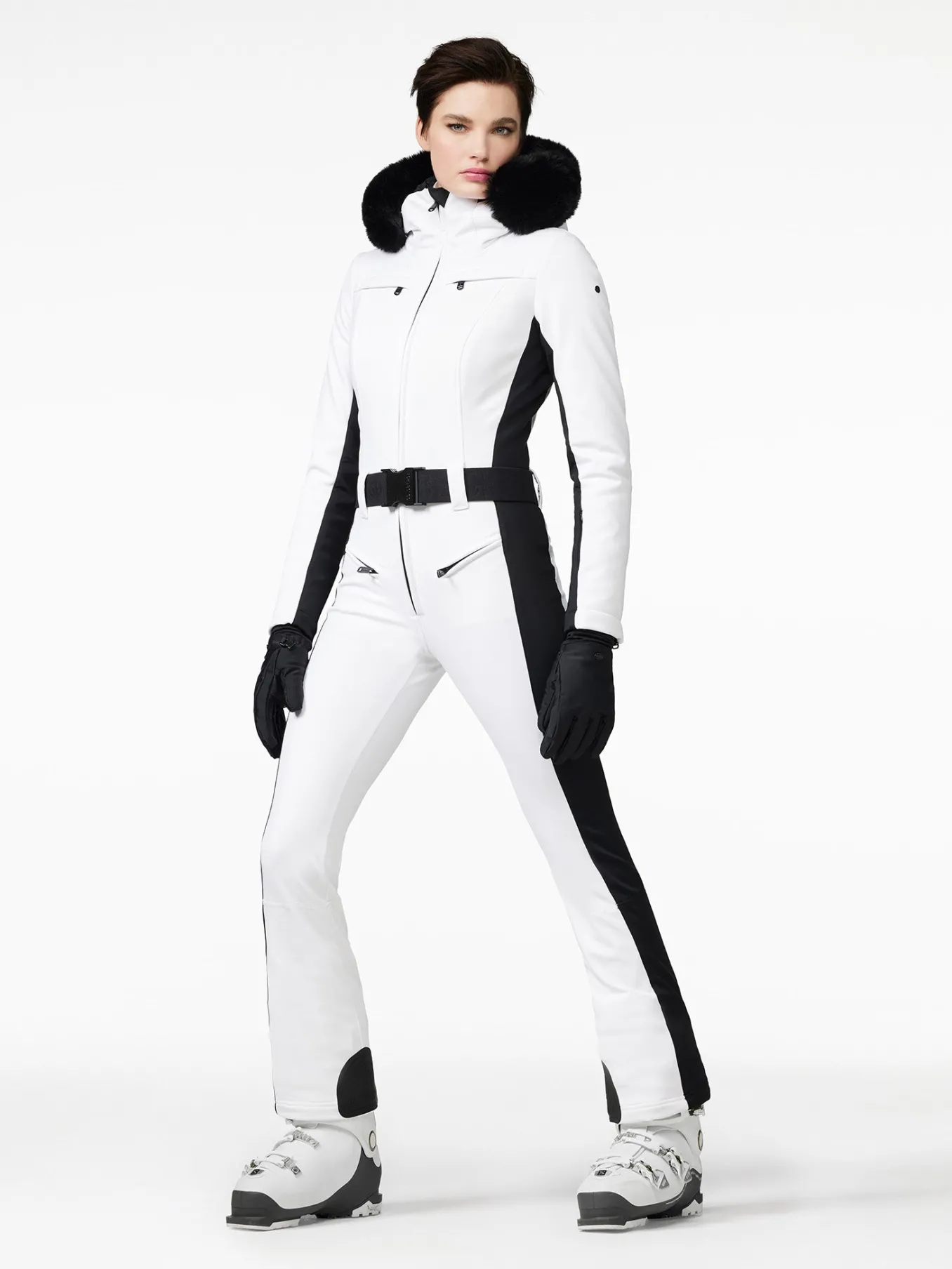Goldbergh PARRY FAUX BORDER Ski Suit white Clearance