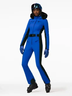 Goldbergh PARRY LONG FAUX BORDER Ski Suit dazzling blue Discount